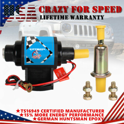 Universal 4-7 PSI External Gasoline Low Pressure Micro Electric Fuel Pump 35 GPH