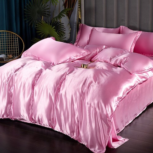 Mulberry Silk Bedding Set Duvet Cover Bed Sheet Pillowcase King Queen Full Twin - Picture 18 of 41