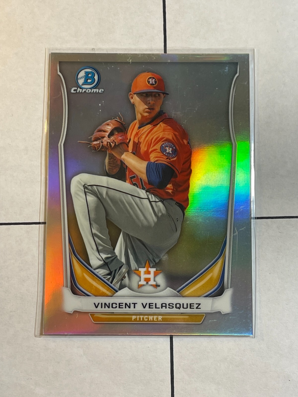 Vincent Velasquez 2014 Bowman Chrome REFRACTOR #CTP-28 Prospect Rookie