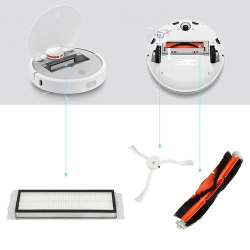 For Xiaomi Mi Robot Vacuum Cleaner Accessories Brush+ 2HEPA Filter+2Side Brushes - Picture 11 of 12