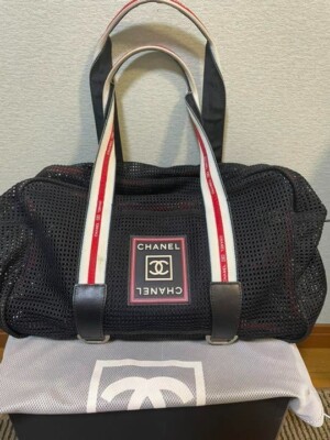 CHANEL Sport Line Mesh Boston Bag Black