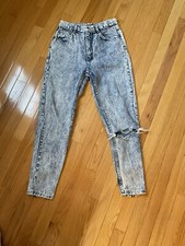 Vintage Early 1980 s Jordache Acid Washed Jeans Size 7 Or 26
