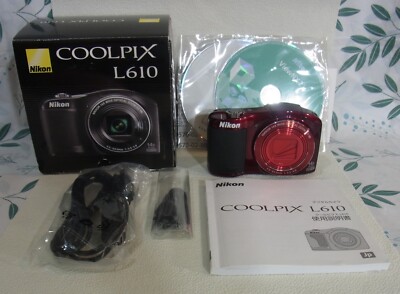 【動作確認済】 NIKON コンデジ レッド ☆ COOLPIX L610 Nikon COOLPIX L610 ,16MP, 14x,f/3.3, 3.0inch,Full HD,RED