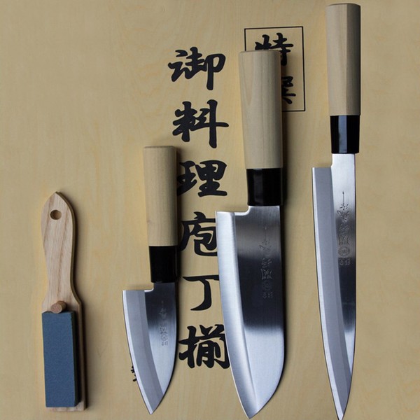 Herbertz Jap. Kochmesser Set, 4 Teilig, Sashimi Santoku Kodeba Mit Abziehstein-image
