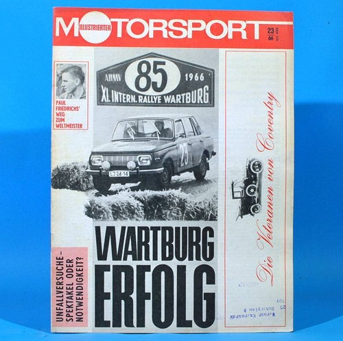 DDR IMS 23/1966 Illustrierter Motorsport Opel Rekord Unfälle Coventry Wartburg Q