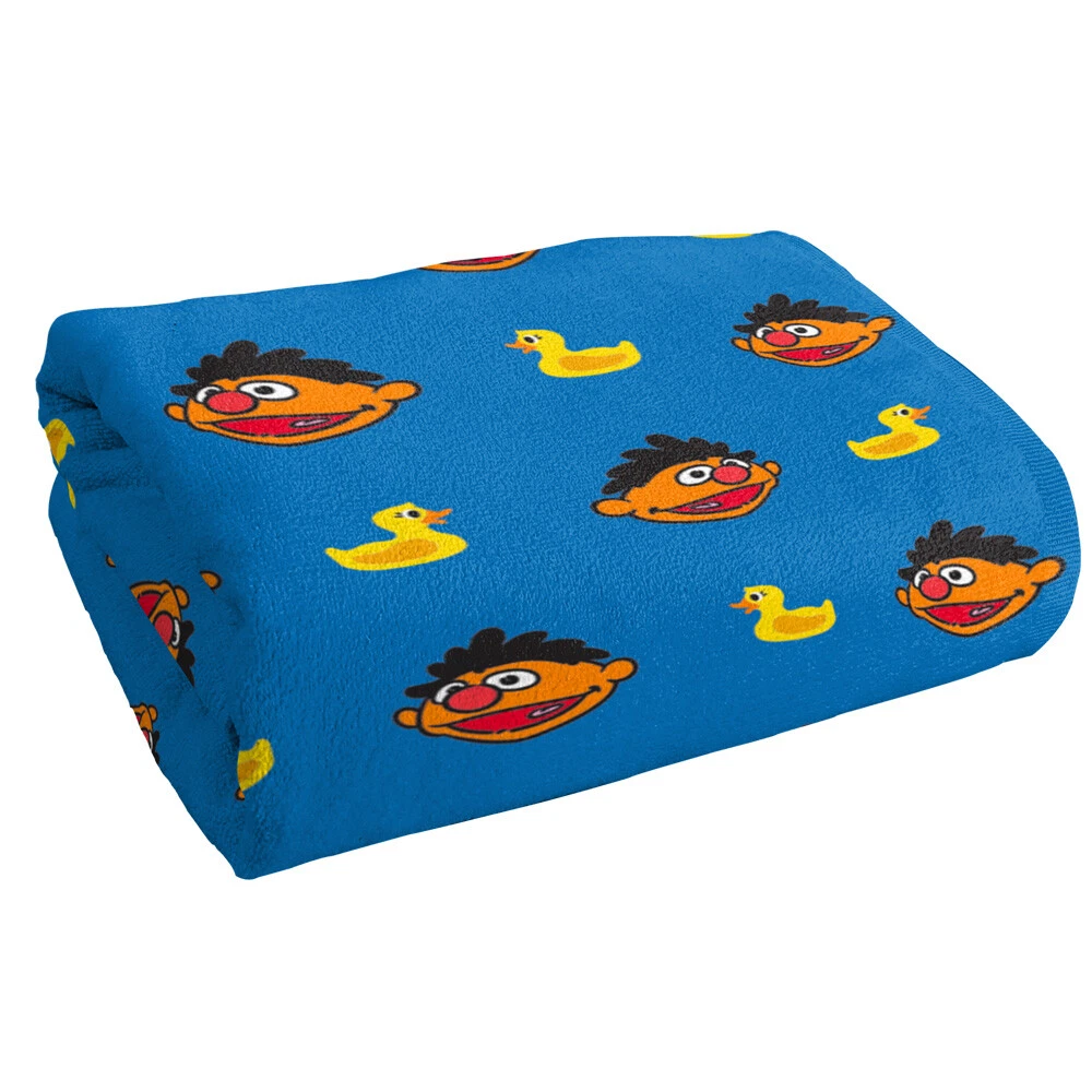 Sesame Street Ernie and Rubber Ducky Pattern Beach Towel 30"x60"