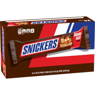SNICKERS Sharing Size Chocolate Bars Pack of 24 3.29 Ounce Candy Treats