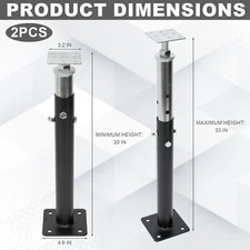 2Pcs Adjustable Floor Jack Post 20" - 33 " House Floor Leveling Lift Stand