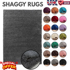 Non Slip Shaggy Rugs 45mm Thick Pile Small Large Bedroom Living Room Area Rugs