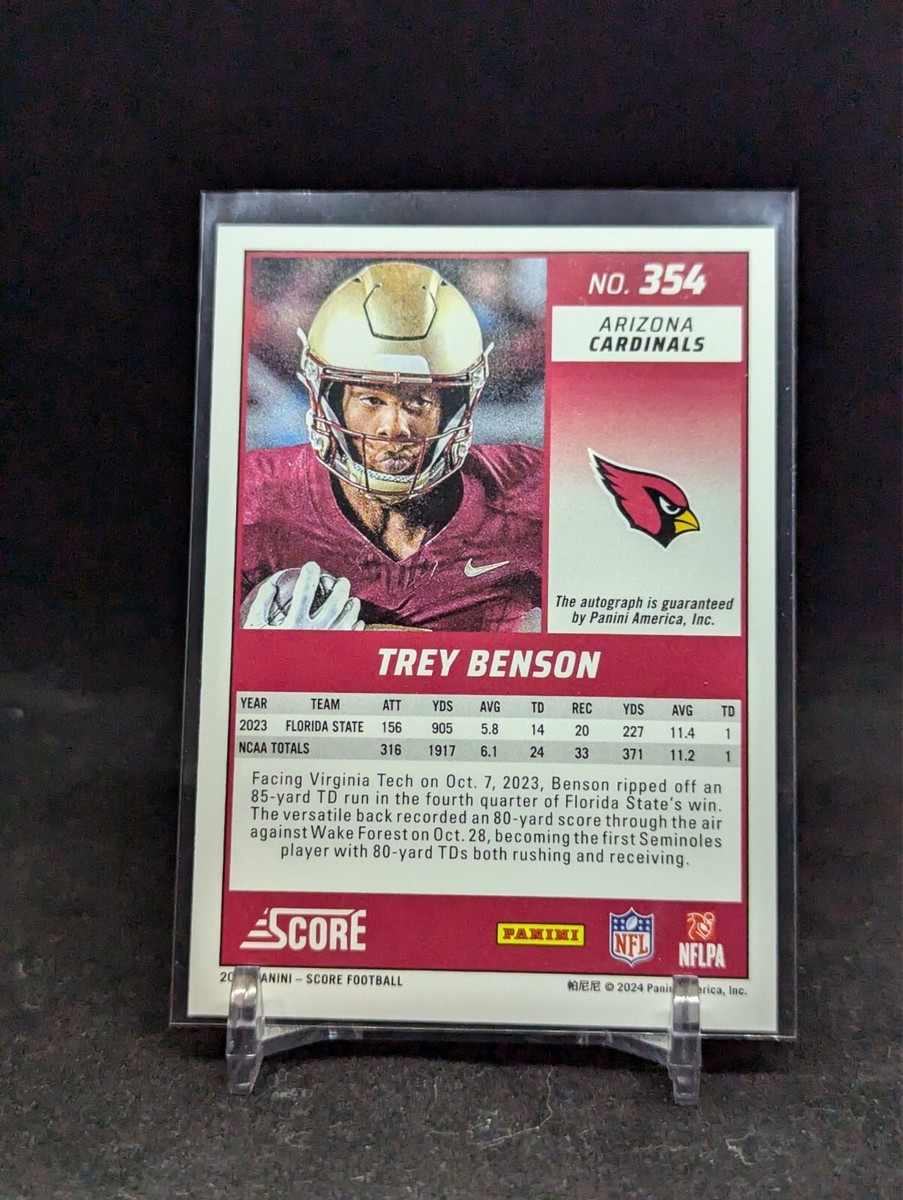 2024 Panini Score Trey Benson Auto | eBay