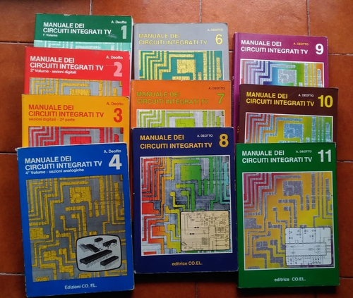 MANUALE DEI CIRCUITI INTEGRATI TV - A. DEOTTO - LOTTO 10 LIBRI - EDIZIONI CO.EL