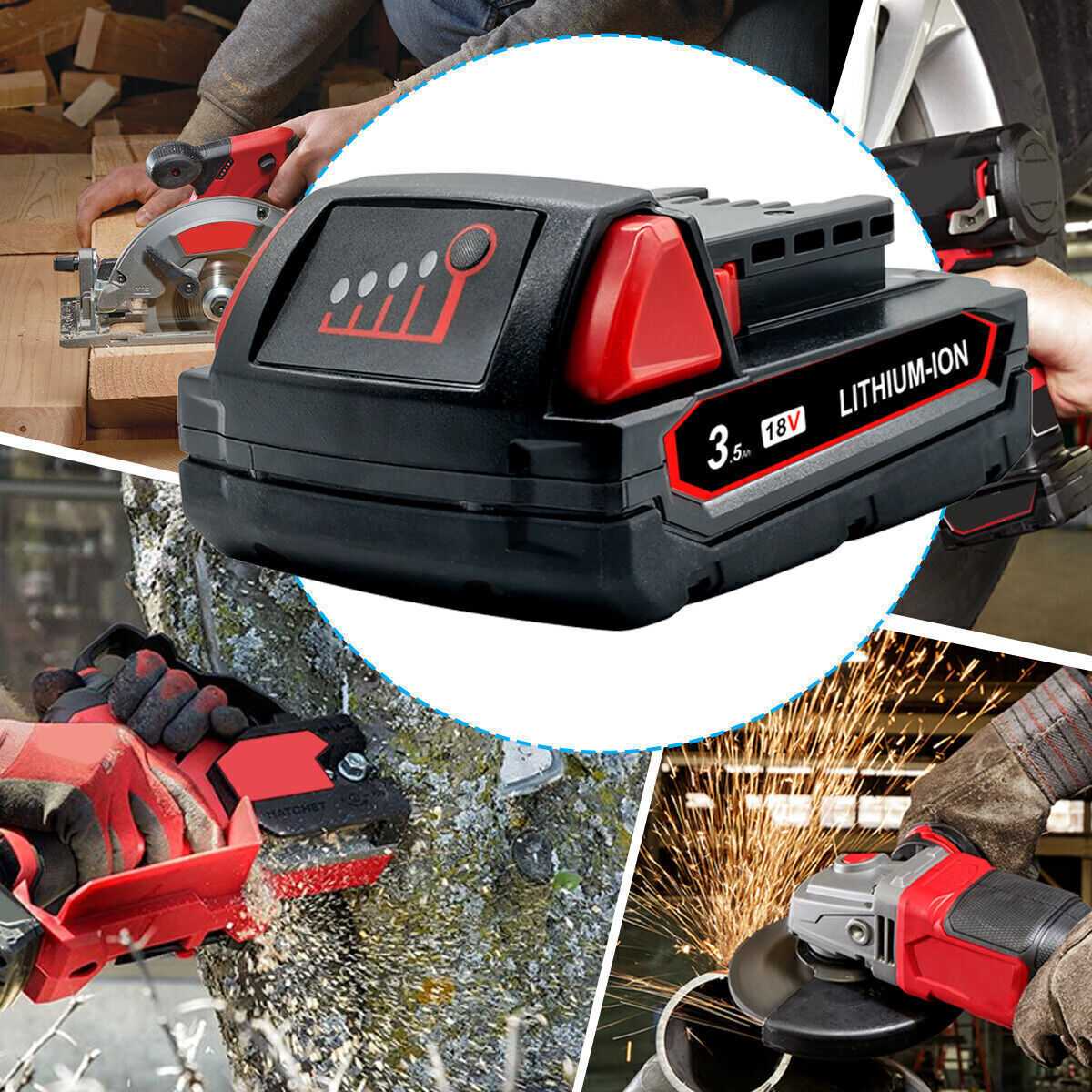 2PACK Battery & Charger For Milwaukee M18 XC 3.5 AH Extended Capacity