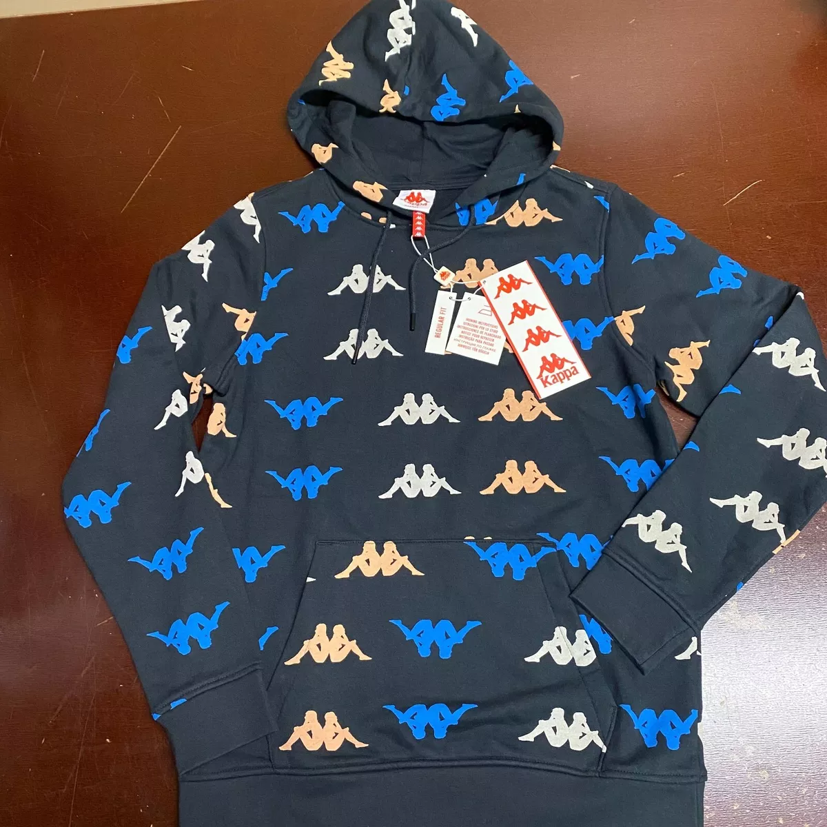 Kappa hoodie mens hot sale black