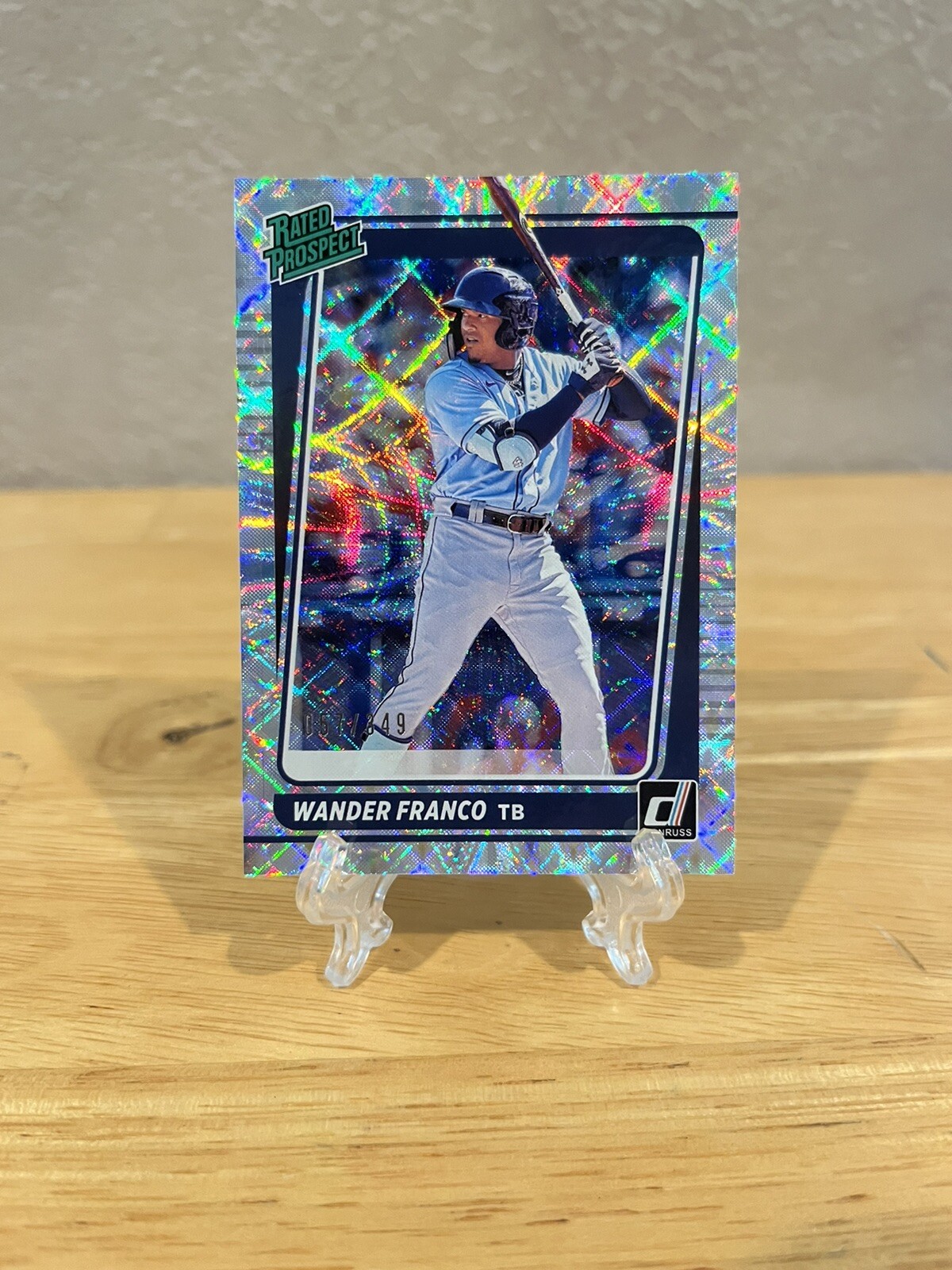 2021 Panini Donruss Wander Franco Rated Prospect Silver Diamond 057/349