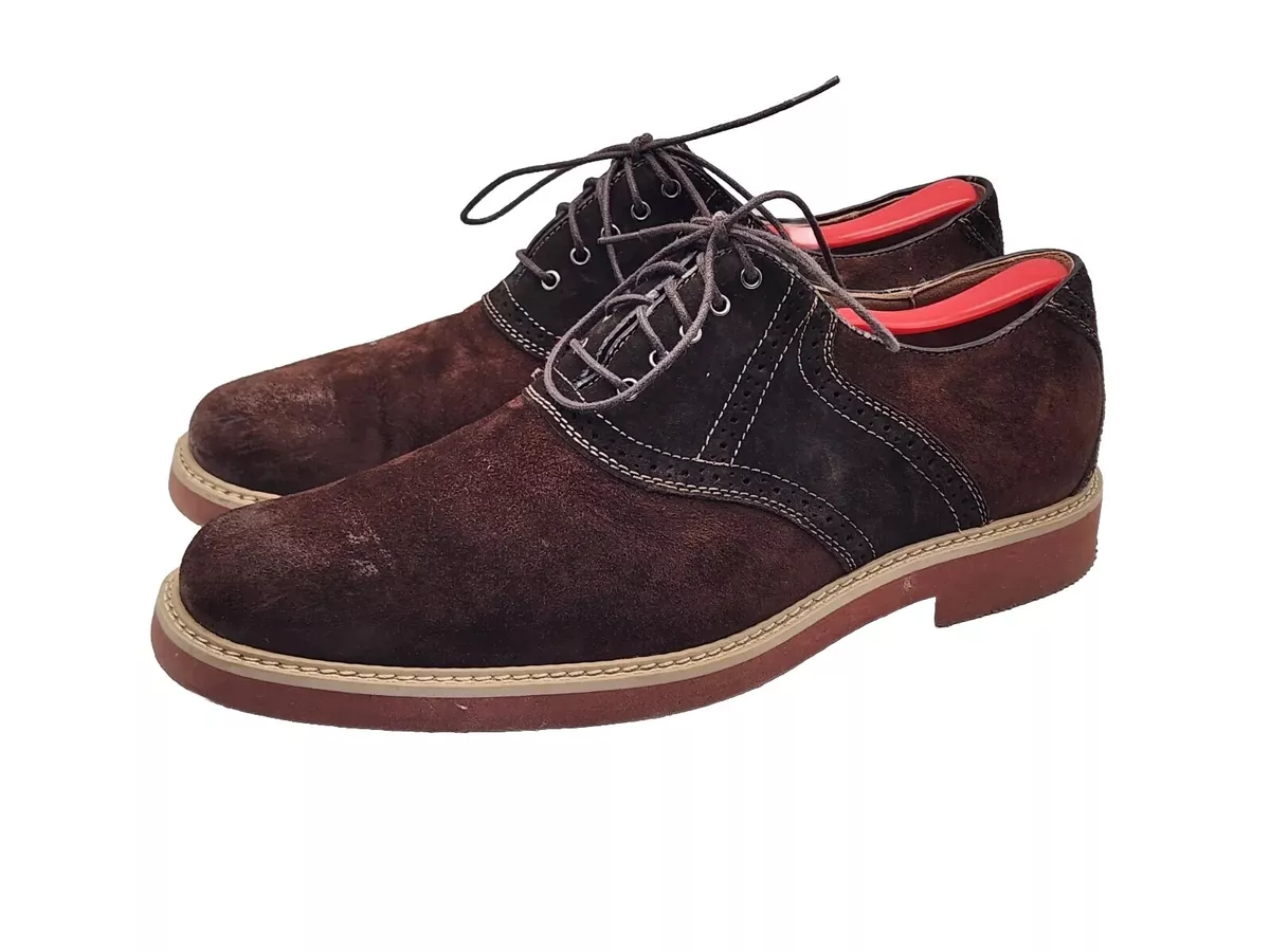 Hush Puppies Suede Vintage Saddle Leather Oxfords Size 10 eBay