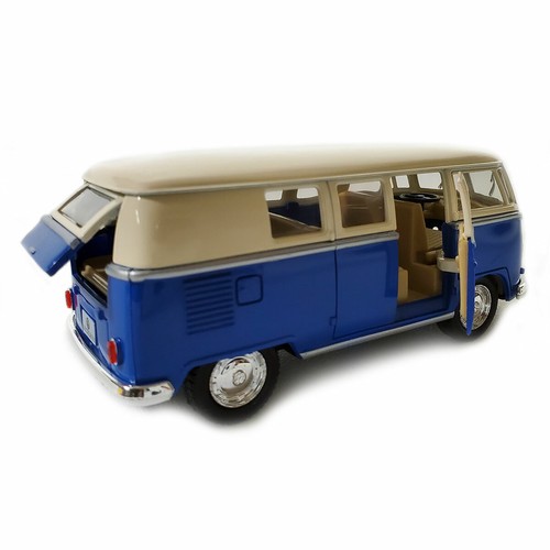 Kinsmart 5" Die-cast: 1962 VW Classic Bus with Beige Top (Blue) 1/32 Scale - 第 4/5 張圖片