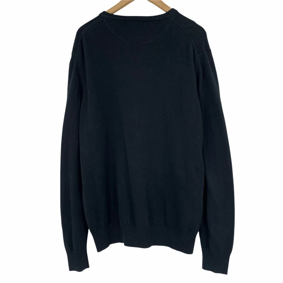 Suéter de algodón con cuello en V grande Cherokee 9871 para hombre Foto 4 de 4