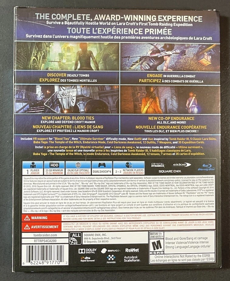 Rise of the Tomb Raider 20 Year Celebration [ Limited Artbook Pack ] (PS4) USED - Image 2 of 4