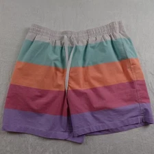 Chubbies Swim Trunks Men Extra Large Rainbow Lined Beach Vacation
