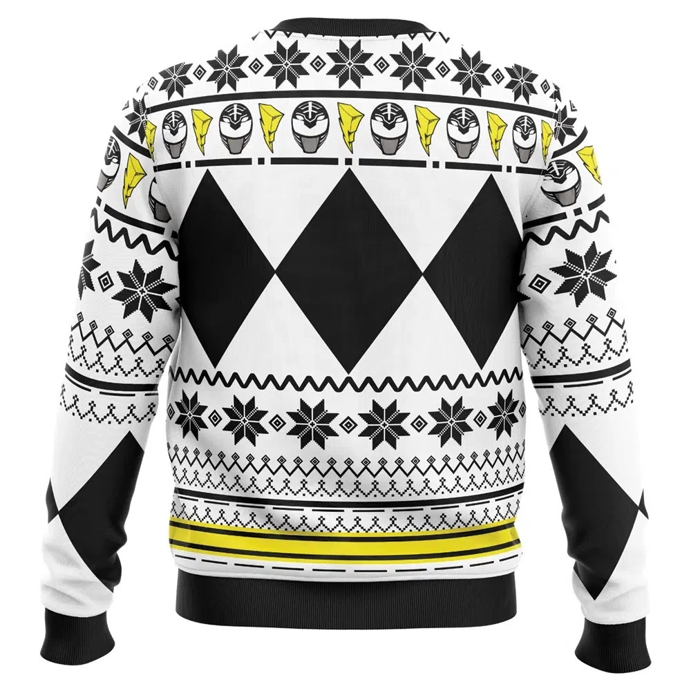 Power Rangers White Ranger Christmas Ugly Sweater