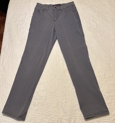 Gloria Vanderbilt Amanda Grey Jeans Stretch Taper leg 4 average