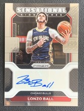Lonzo Ball 2021-22 Panini Prizm Sensational Signatures Auto #SS-LZB -16a