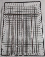 Silverware Silver Chrome Mesh Wire Utensil Drawer Organizer 14” X 10” X 2”