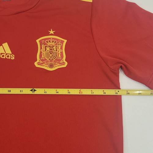 Spain National Team 2017-18 Adidas Mens M Football Soccer Jersey Crest 1909 RVCF - Picture 6 of 11