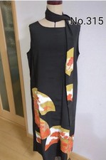 Maxi gonna kimono unica nel suo genere Made in Japan eccellente nera Tomesode...