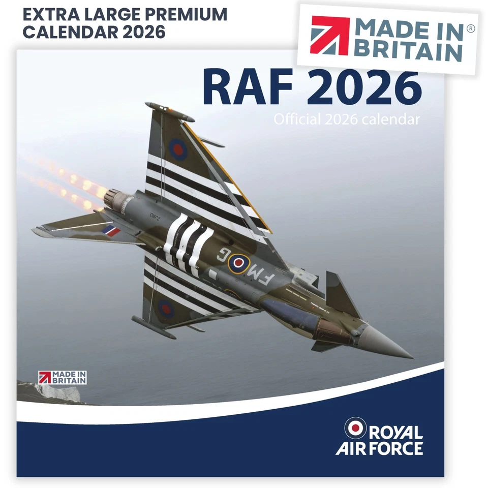 ALLTRADE Calendar 2026 Royal Air Force Official Large UK Holidays RAF MADE IN BRITAIN®