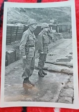 Vintage Military Army Troops Uniform 5x7 Photo Picture Standing At Attention 