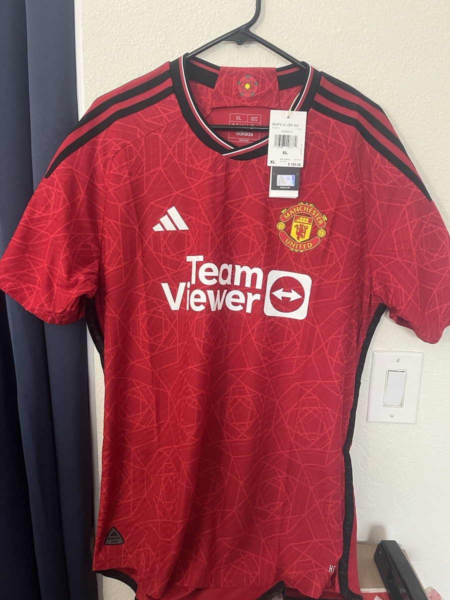 Adidas Manchester United 2023/24 Home Authentic Soccer Jersey XL
