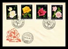 Hungary First Day Cover Roses 1982 4v Set