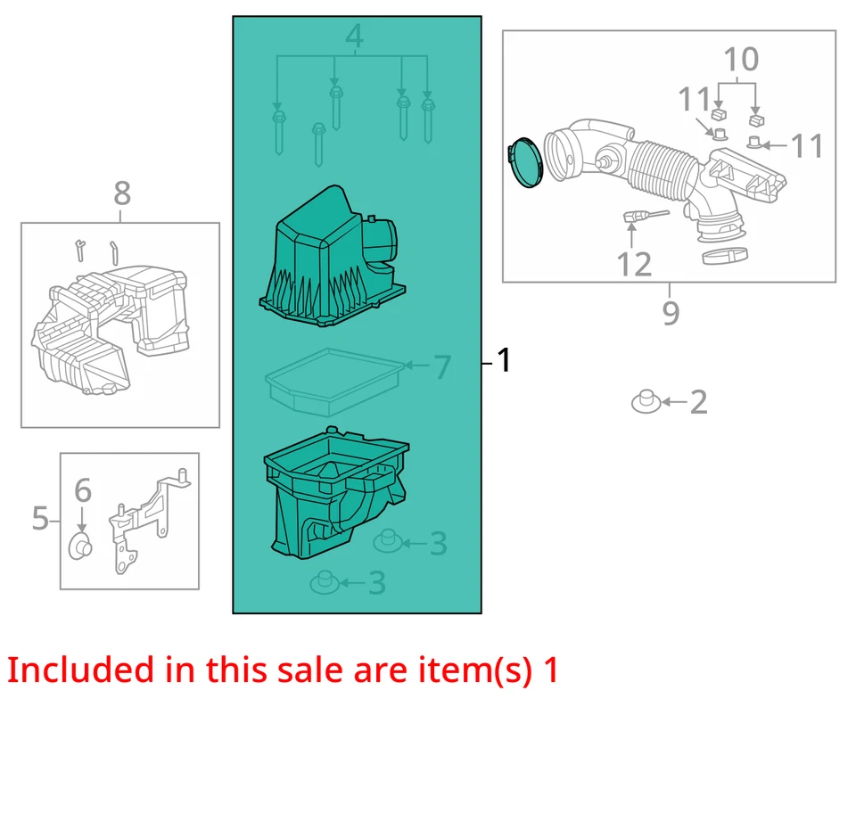Air Cleaner 2.4L Fits 19-23 CHEROKEE 199502 - Image 3 of 4