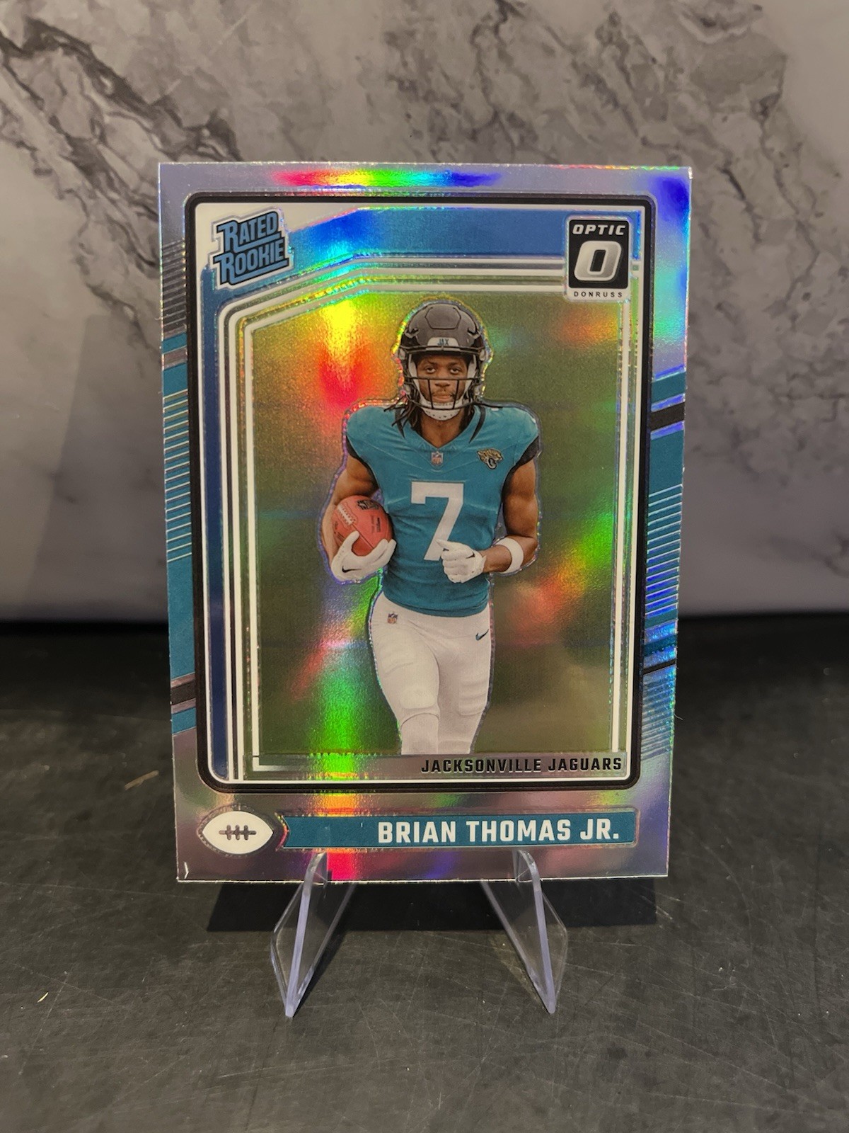 2024 Panini Donruss Optic - Holo Prizm Rated Rookie Brian Thomas Jr. #214 (RC)