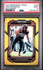 2023 Panini Prizm DP Luke Musgrave Gold Rookie Prizm /10 PSA 9 Packers SSP RARE