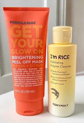 2 PC Skin Care Facial Mask & Enzyme Cleanser Tony Moly & Formula 10.0.6 Brighten