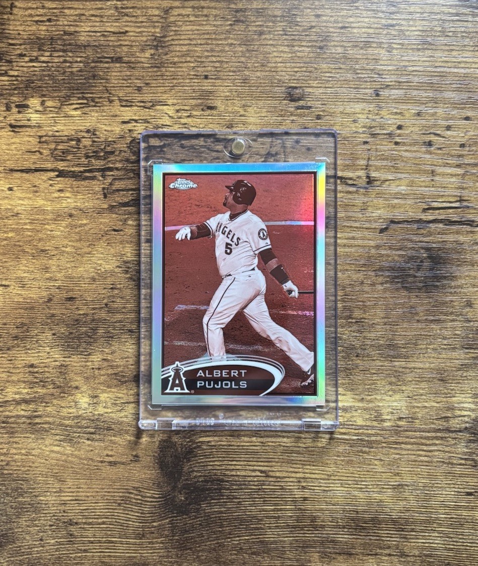 2012 Topps Chrome Albert Pujols Sepia Refractor /75