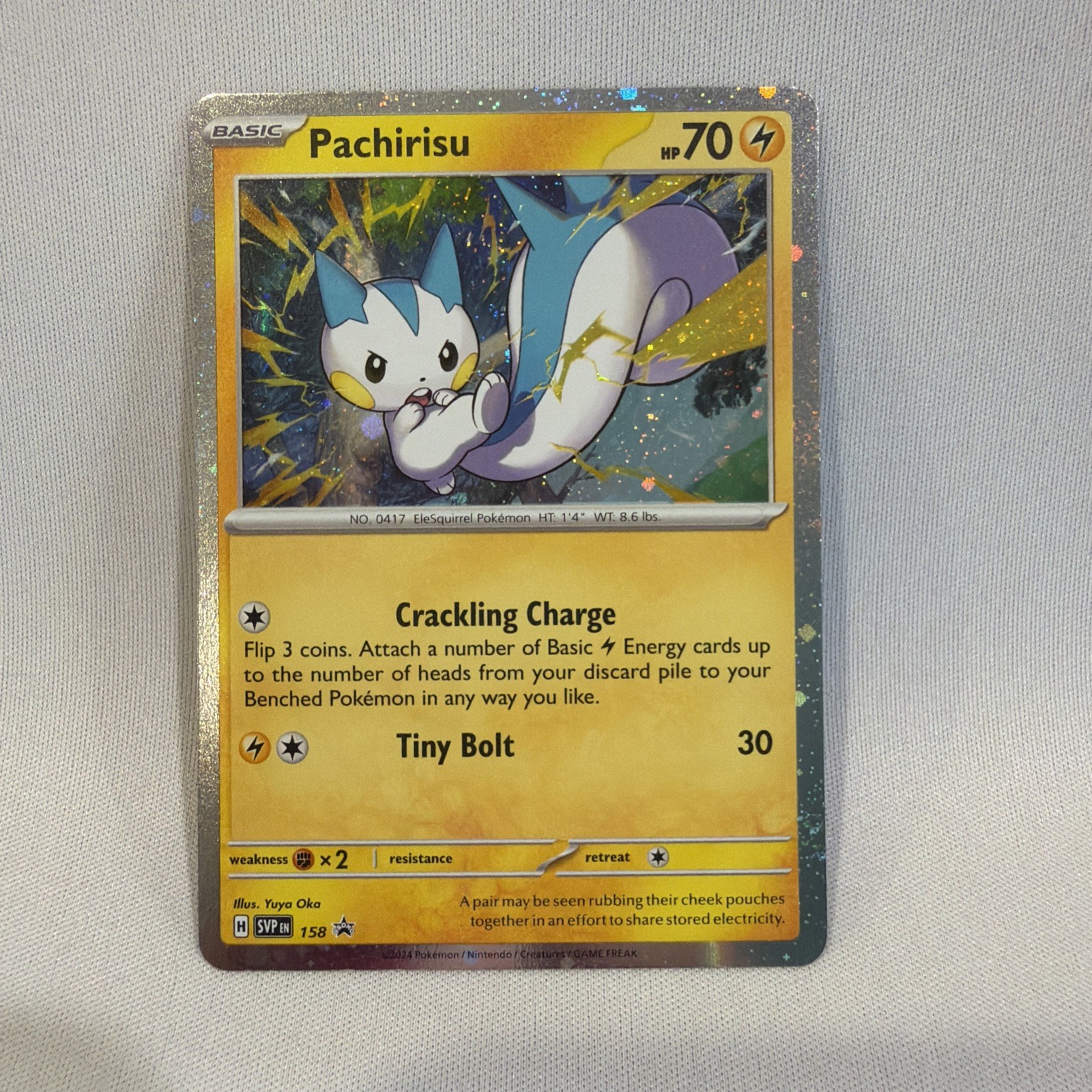 Pachirisu Cosmos Holo (158) - Scarlet Violet Black Star Promo - Pokémon TCG - NM