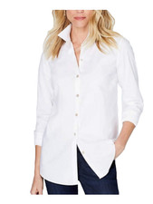 NWT - J. Jill White Shirt Collection Women's CLASSIC Button-Up L/S SHIRT Size XL