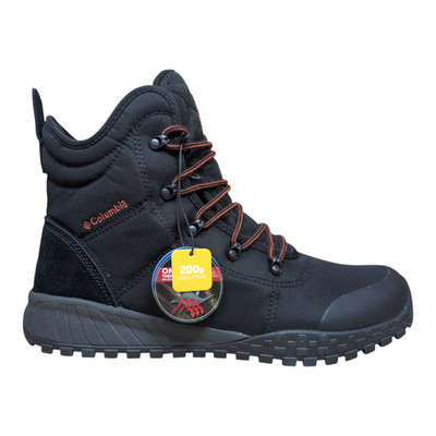 Columbia Men's Fairbanks Omni-Heat Boots - Black/Rusty - US Size 12 - BM2806-010