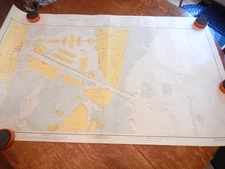 VTG Nautical Map Chart East Coast Florida Miami Harbor   547   1969   30x47"