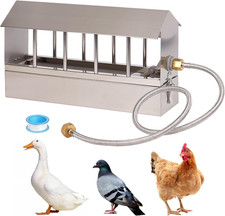 Automatic Chicken Waterer Stainless Steel Chicken Water Feeder Pigeon Water Disp
