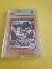 1975 Topps - Steve Carlton #185 Philadelphia Phillies BVG 8 NM/MT HOF Legend