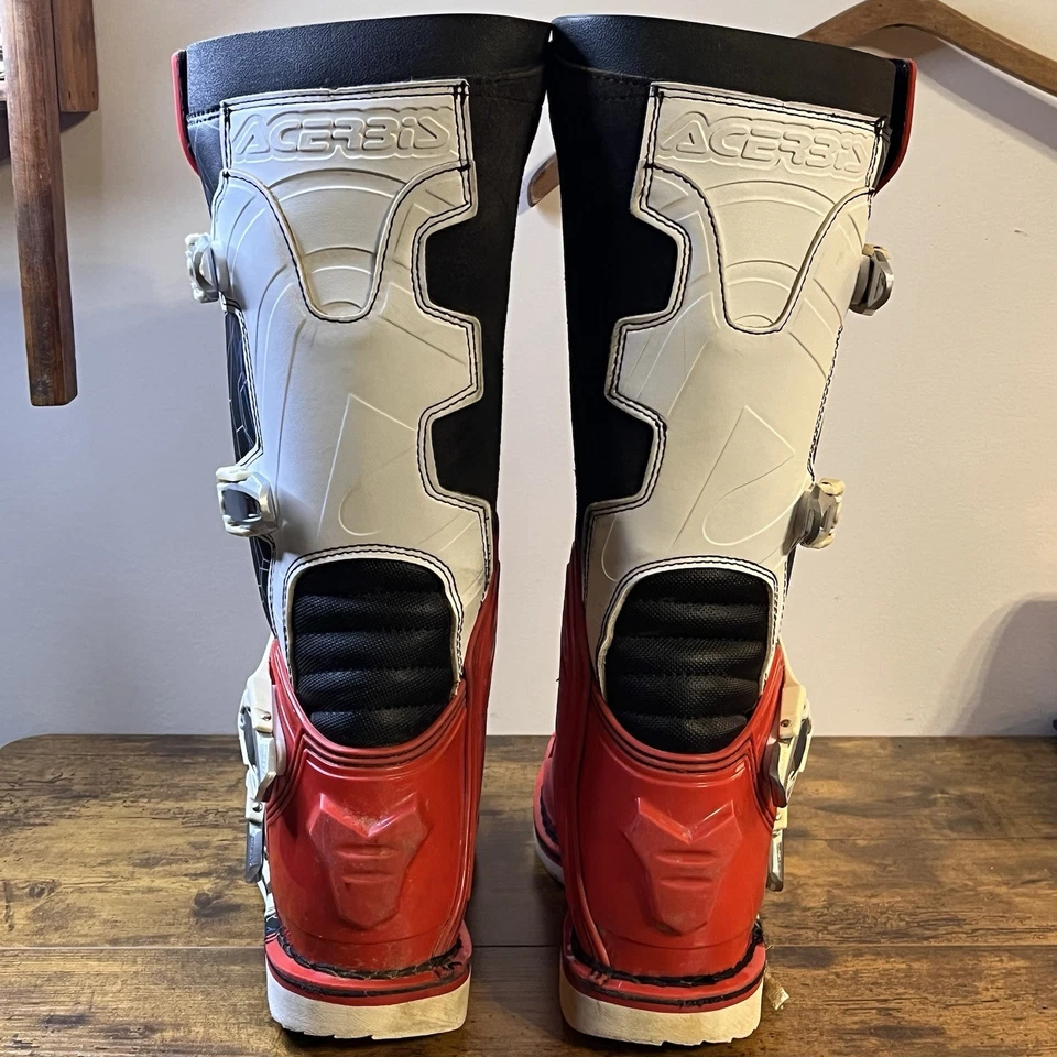 Acerbis X Pro-V Motocross Boot Men’s Sz 9 (43) Black White Red Vibram Soles EUC - Image 3 of 4