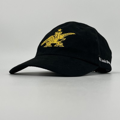 Anheuser Busch Brewery St Louis Hat - StrapBack Black Baseball Cap EUC