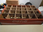 Vintage COCA-COLA 24 Bottle Crate Red White Wood Wooden Carrier Coke Decor Retro