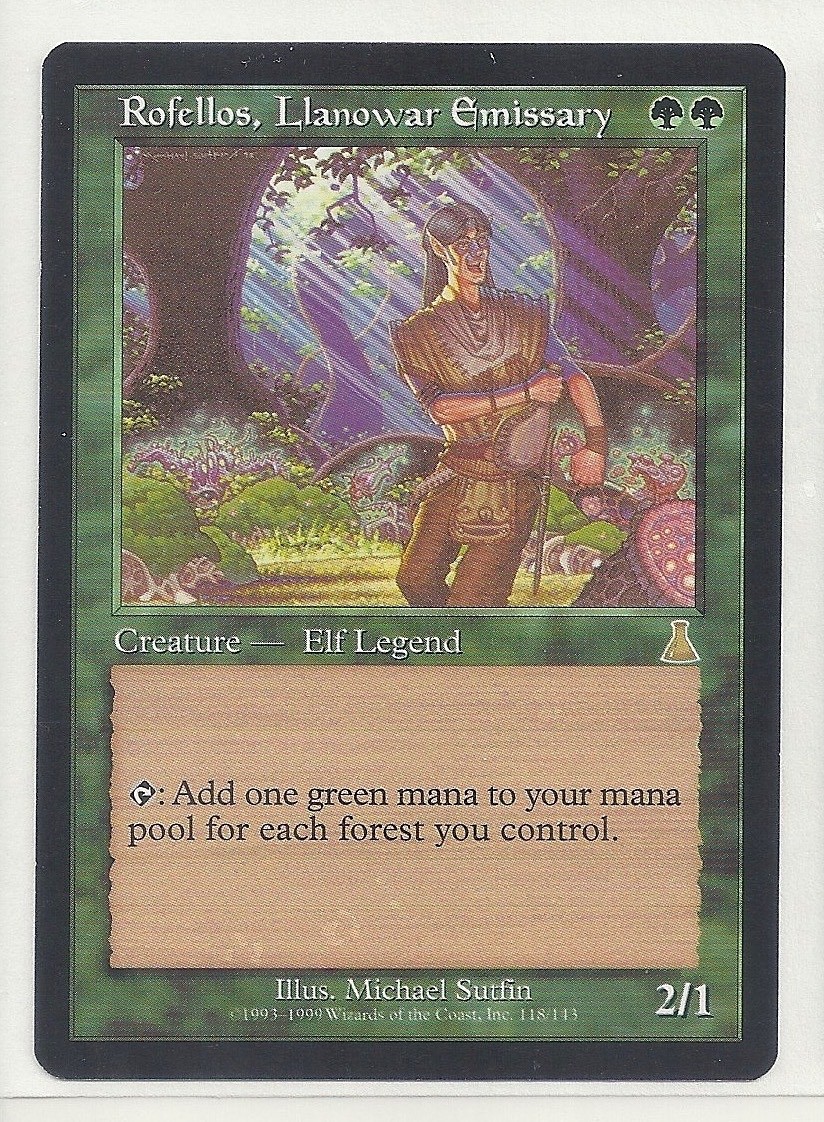 MTG URZA'S DESTINY 1x NM Rofellos Llanowar Emissary Magic the Gathering CardMANA