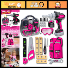 Kids Tool Set with Carrying Case, Electronic Drill, Construction Vest  Accessor