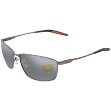 Costa Del Mar TURRET Grey Silver Mirror Polarized Polycarbonate Titanium Men's